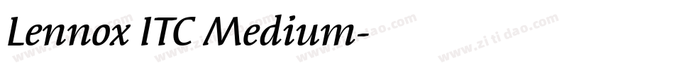 Lennox ITC Medium字体转换